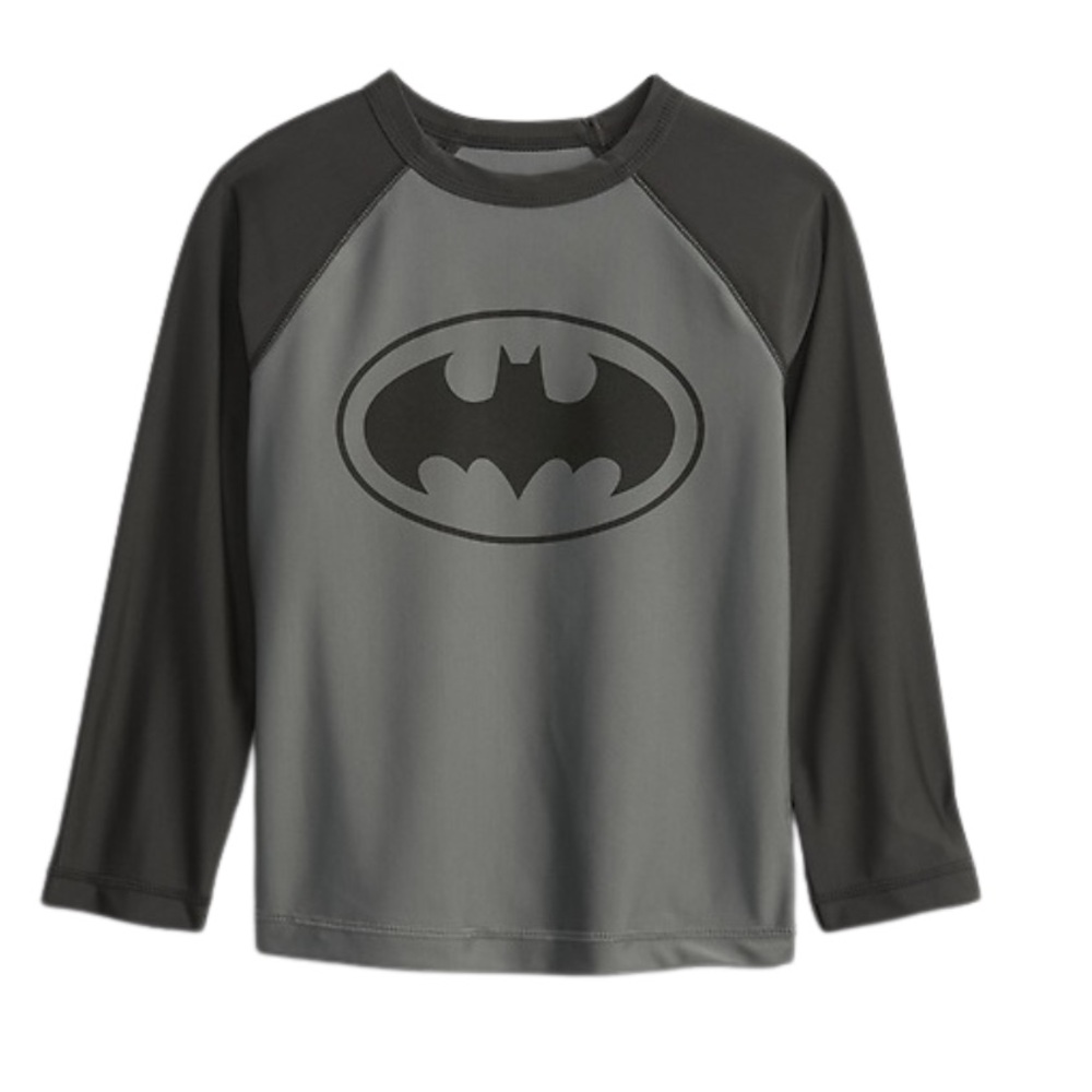 Gap Boys Black and Grey Batman Rash Guard size 3 excellent condition